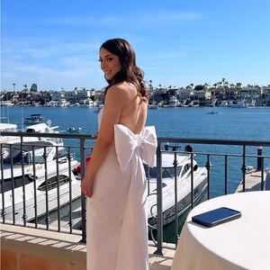 Alexia María Margaret Bow Silk Dress